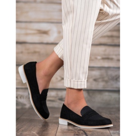 Bestelle Mokasyny Z Brokatem czarne 1