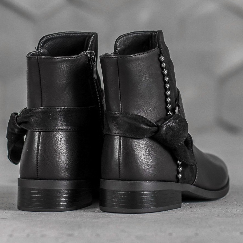 SDS Czarne Botki Damskie 2