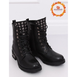 Botki glany z ćwiekami czarne KL-599 Black 1