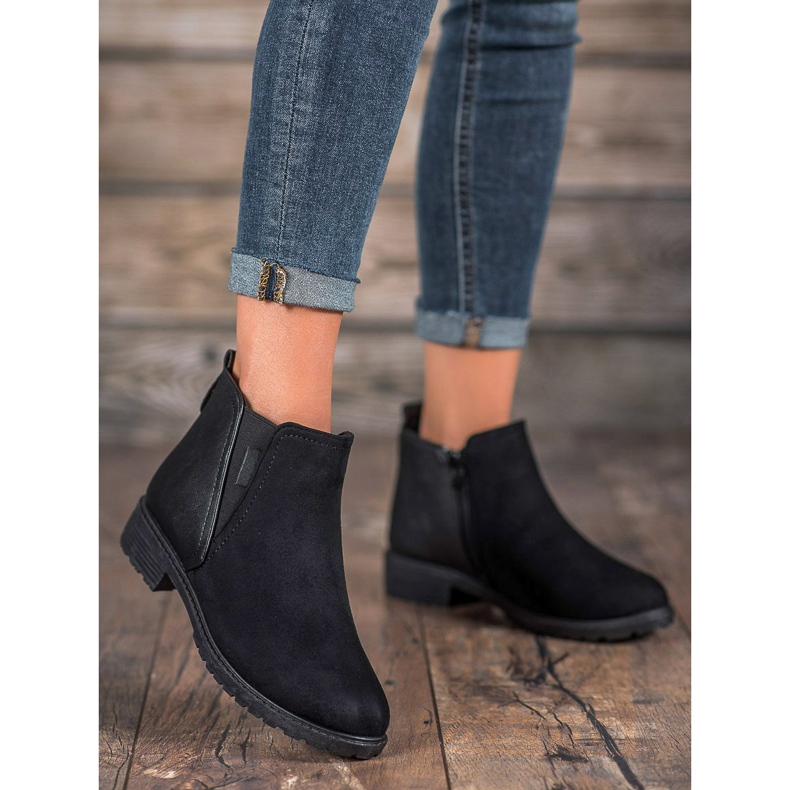 SHELOVET Klasyczne Botki czarne 1
