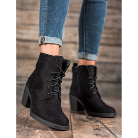 Nio Nio Wygodne Botki Na Obcasie czarne 1