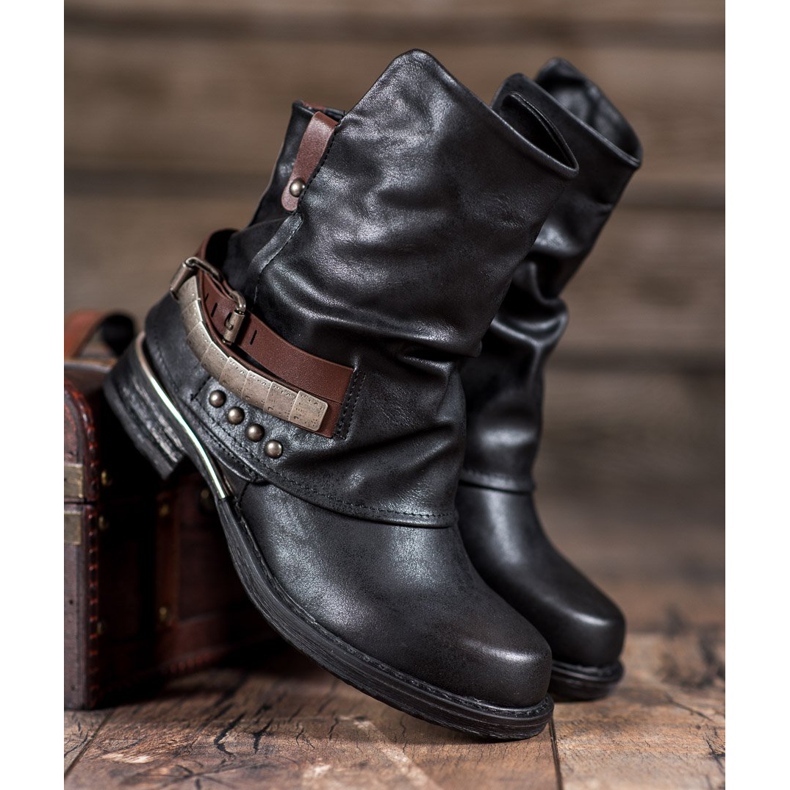 Seastar Modne Workery czarne zielone 1