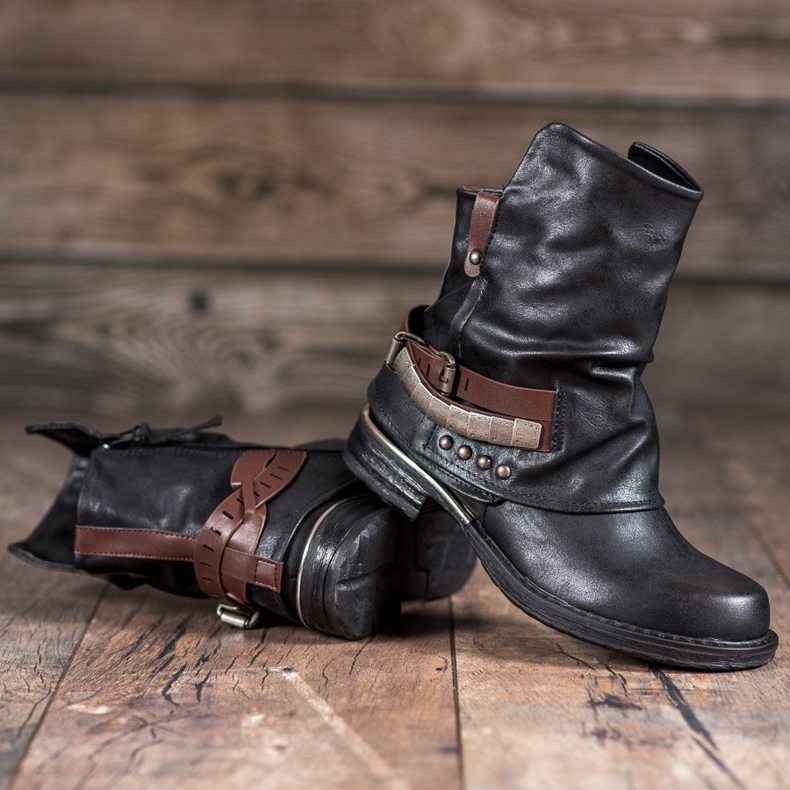 Seastar Modne Workery czarne zielone 2