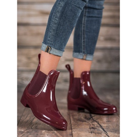 SHELOVET Lakierowane Kalosze czerwone 1