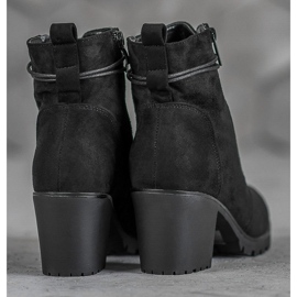 Super Me Sznurowane Botki Na Platformie czarne 1