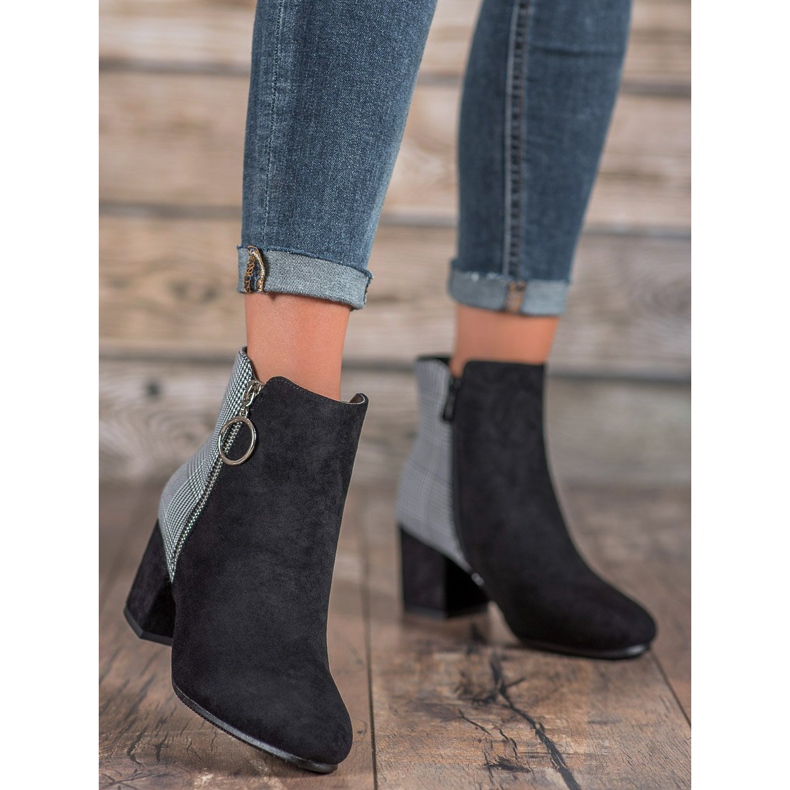 Filippo Botki Ze Wzorem czarne 2