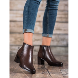 Botki Na Słupku VINCEZA brązowe 1