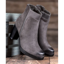 S. BARSKI Szare Botki Damskie 2