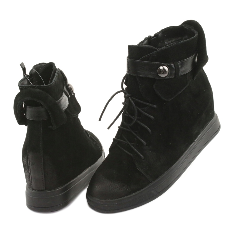 M.Daszyński Czarne sneakersy na suwak 143 4