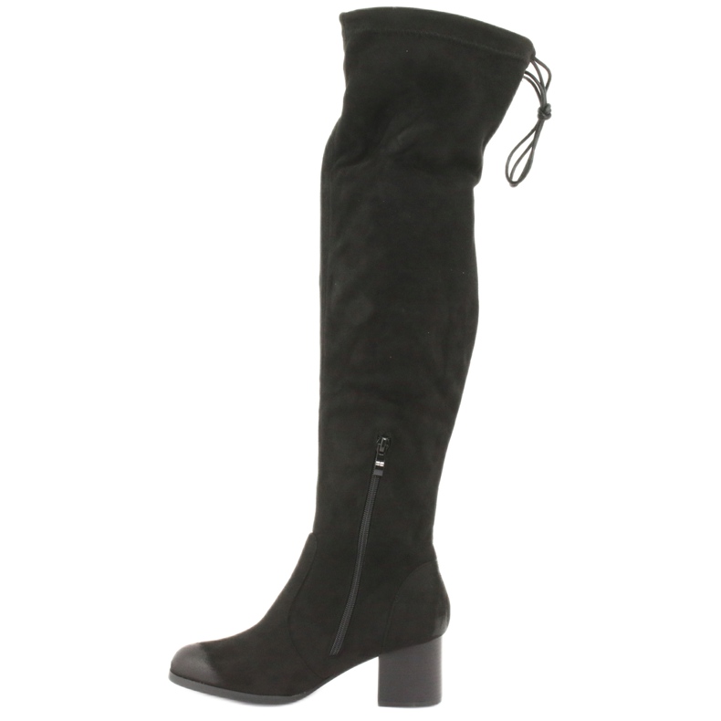 M.Daszyński Kozaki zamszowe za kolano czarne 1715 2