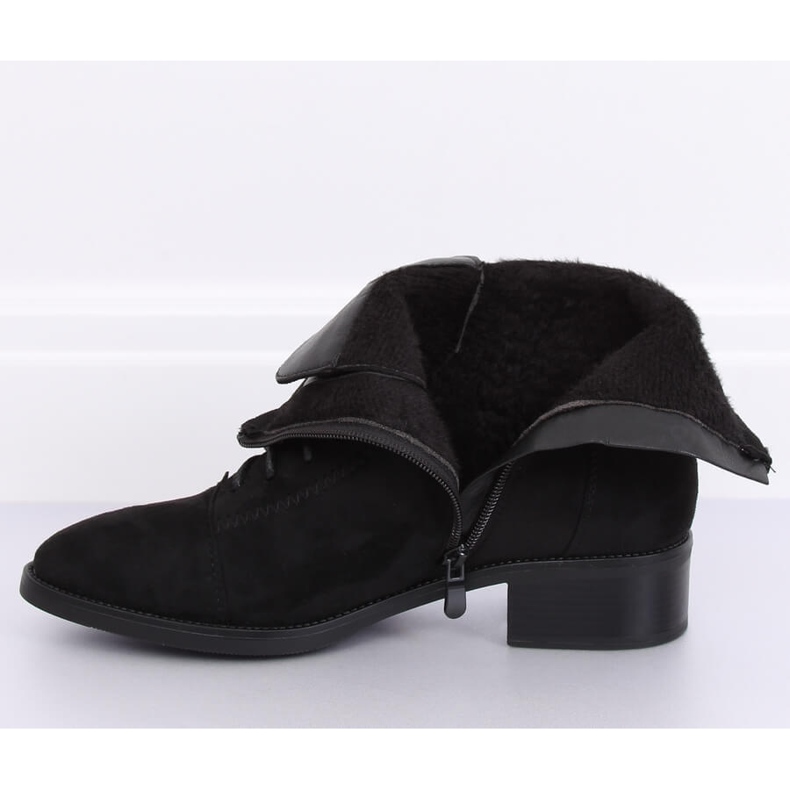 Botki sznurowane czarne 3127 Black 1