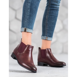 Anesia Paris Bordowe Sztyblety czerwone 1