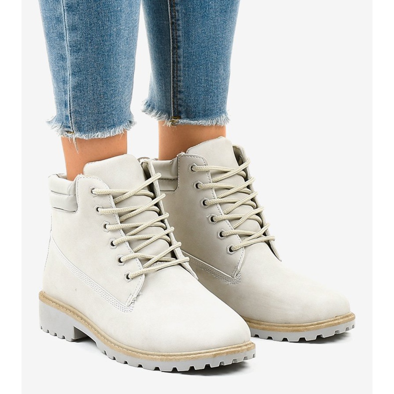 Szare traperki bez ocieplenia W-3033 1