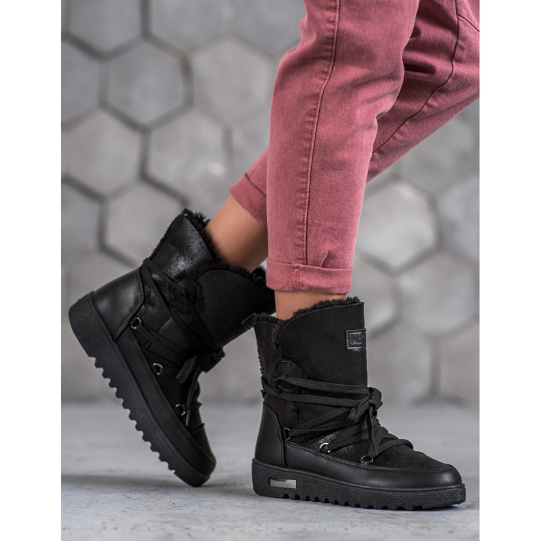 Śniegowce Z Brokatem MCKEYLOR czarne 2