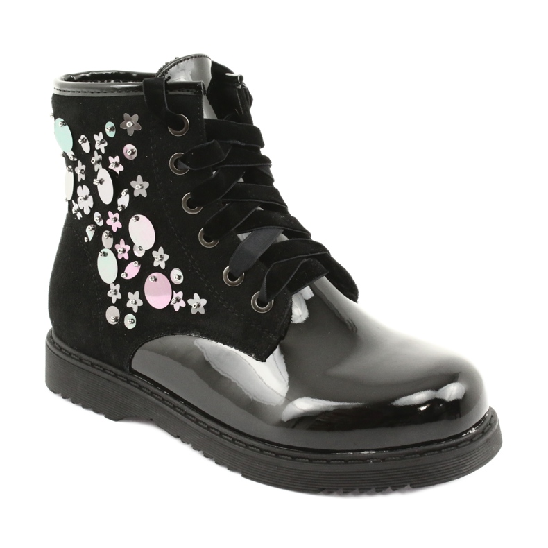 Glany lakierowane cekiny Evento 1433 czarne 1