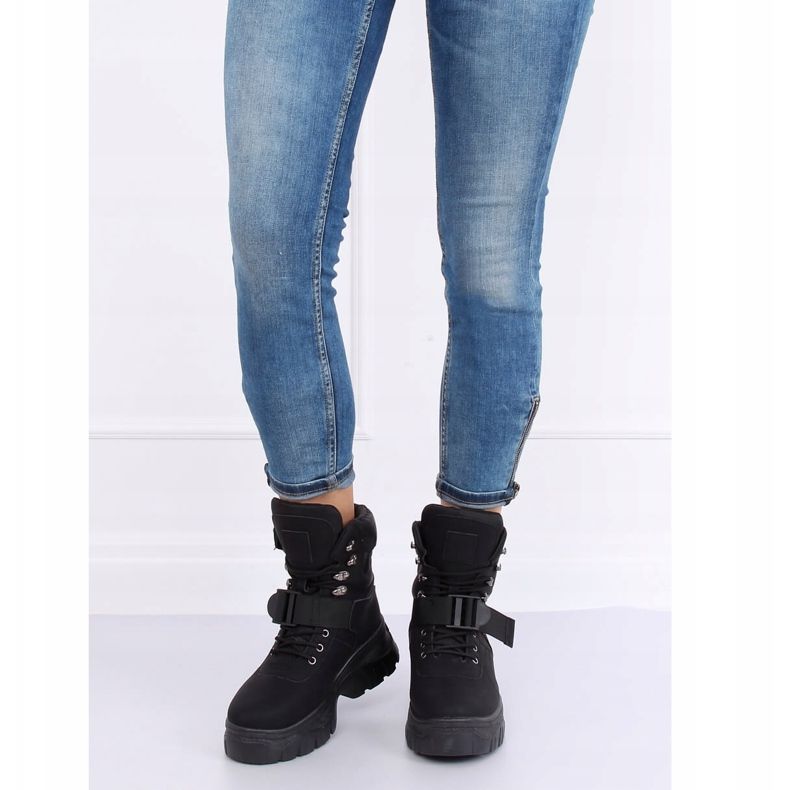 Buty traperki czarne HE117P Black 1