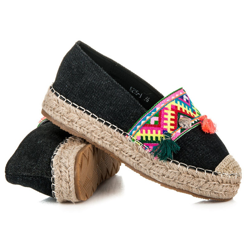 Vices Espadryle Ethnic Print czarne 1