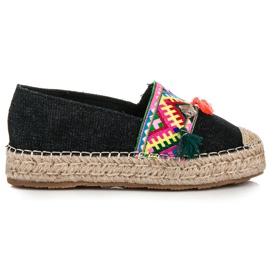 Vices Espadryle Ethnic Print czarne 2