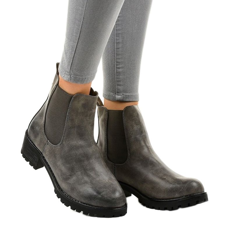 Szare botki na słupku z gumką Z105 1