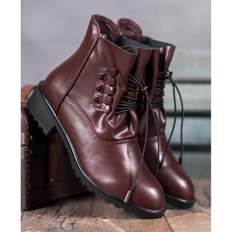 Groto Gogo Botki Ze Ściągaczem czerwone 1