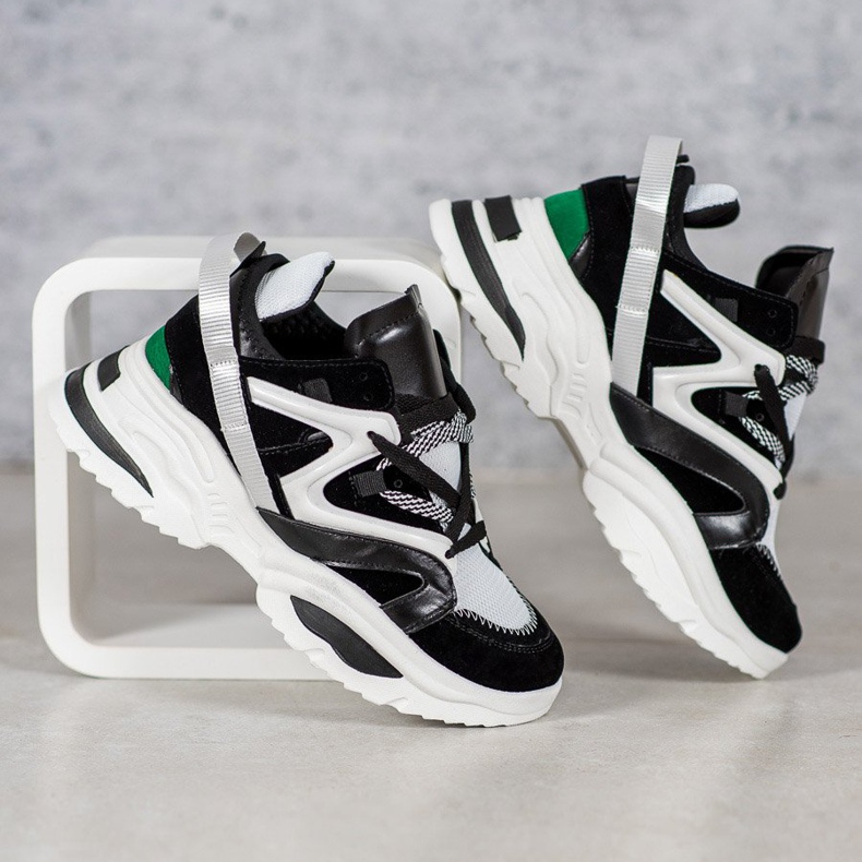 Modne Sneakersy VICES białe czarne wielokolorowe 1