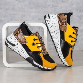 Sneakersy Snake Print VICES wielokolorowe żółte 1