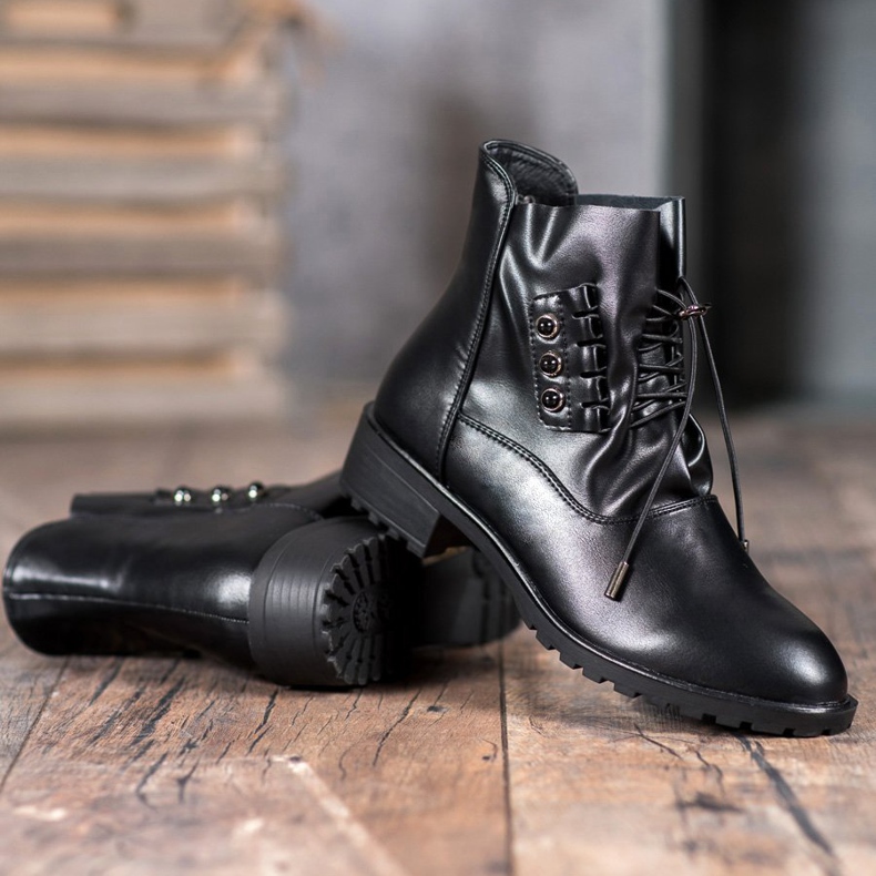 Groto Gogo Botki Ze Ściągaczem czarne 1