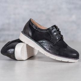 Zamszowe Półbuty VICES czarne 1