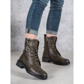 Vinceza Modne Workery zielone 1