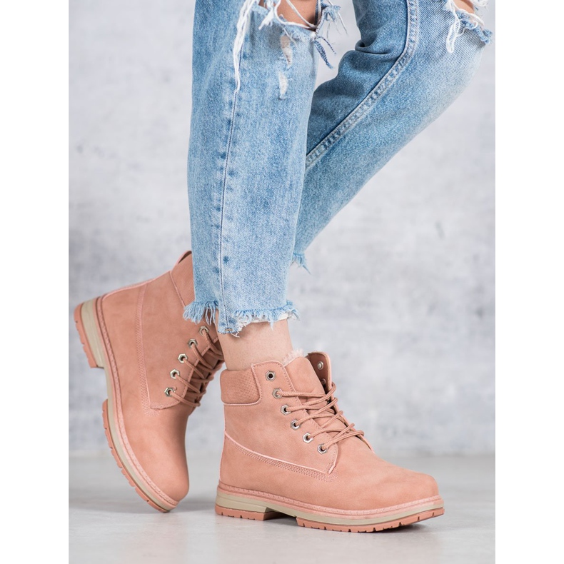 Filippo Pudrowe Traperki różowe 1