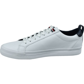 Buty Tommy Hilfiger Flag Detail Leather Sneaker M FM0FM02576-YBR białe 1