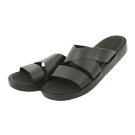 Klapki na platformie czarne Atletico 185 3