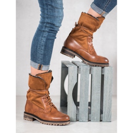 Seastar Botki Z Wywijaną Cholewką brązowe 1