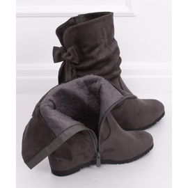 Botki na koturnie szare H8120 Gris 2