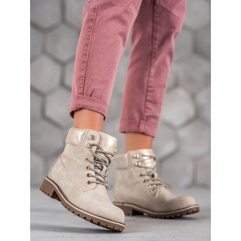 Super Me Wiązane Trapery brązowe 2