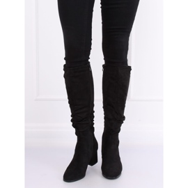 Kozaki na obcasie czarne 280 Black 2