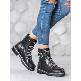 Seastar Czarne Workery Z Klamrą 2