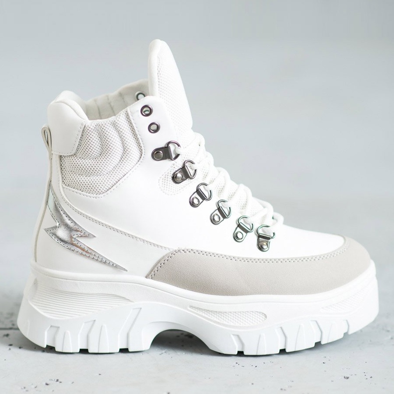 Seastar Sznurowane Botki Fashion białe 2