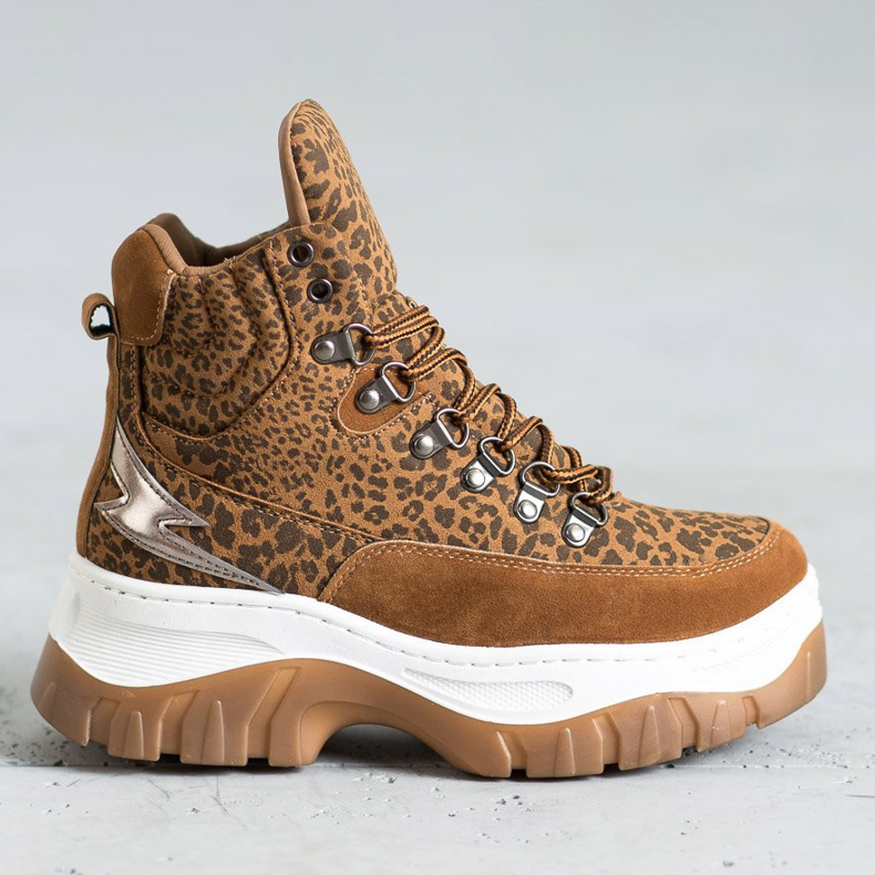 Seastar Sznurowane Botki Fashion brązowe 2