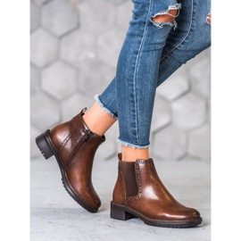 Filippo Brązowe Botki Z Eko Skóry 1