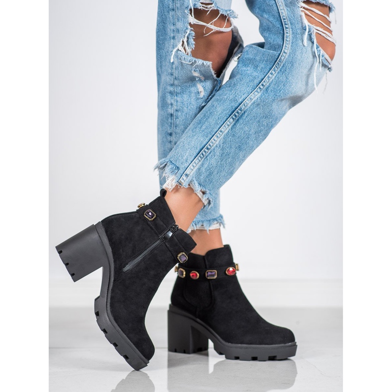 Seastar Botki Na Platformie czarne 1