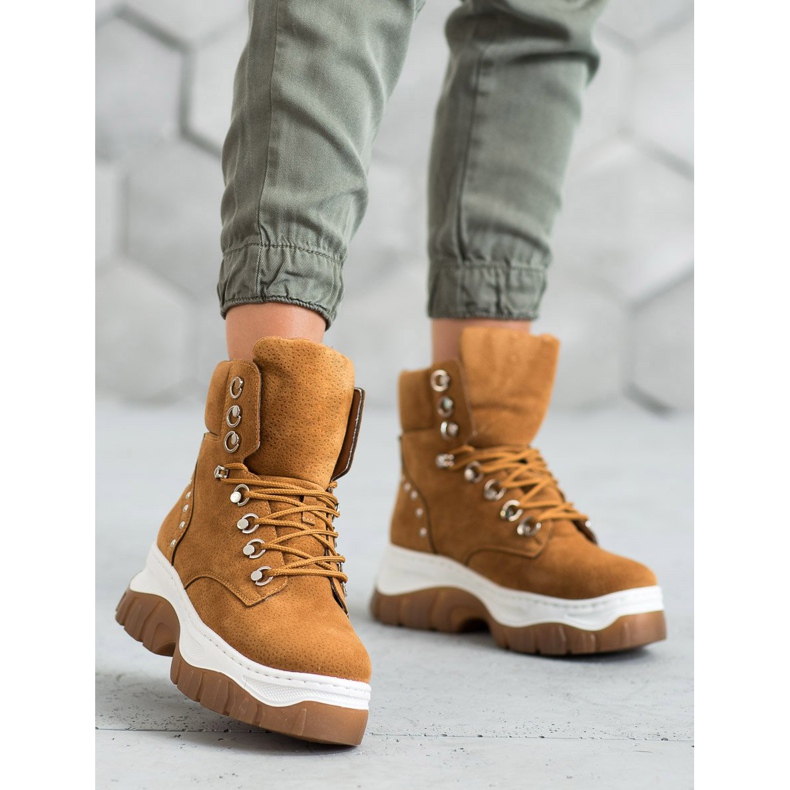 Seastar Traperki Na Platformie brązowe 2