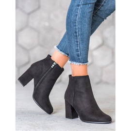 Marquiz Czarne Zamszowe Botki 2