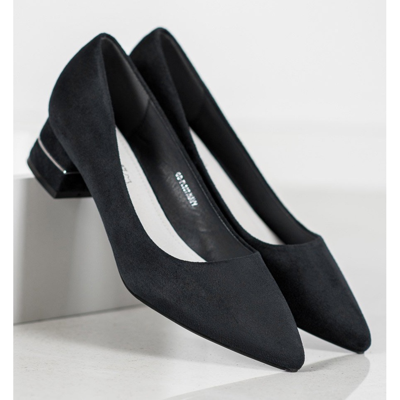 Goodin Czółenka Z Ozdobnym Paskiem czarne 1