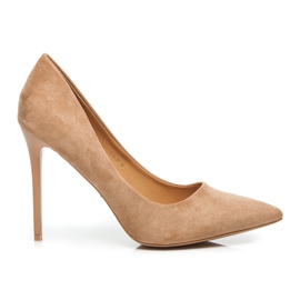 Wiosenne Szpilki VICES brązowe 2