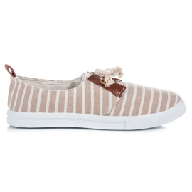 Mckeylor Tenisówki W Prążki brązowe 2