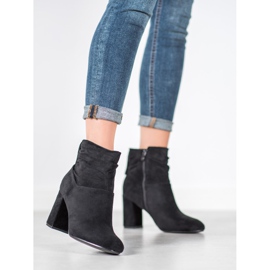 SHELOVET Klasyczne Botki Na Obcasie czarne 2