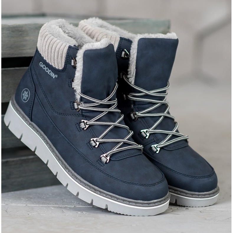 Goodin Traperki Na Platformie niebieskie 1