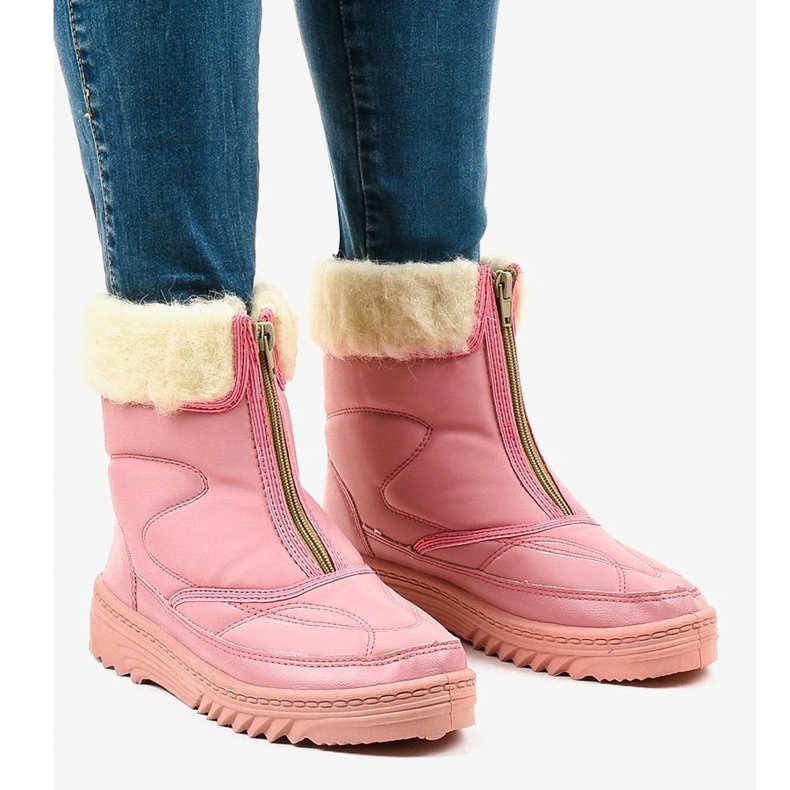 Różowe śniegowce botki 69 1