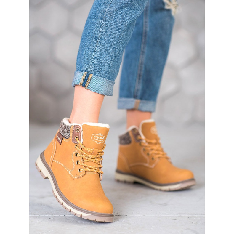 Arrigo Bello Sznurowane Trapery brązowe 1